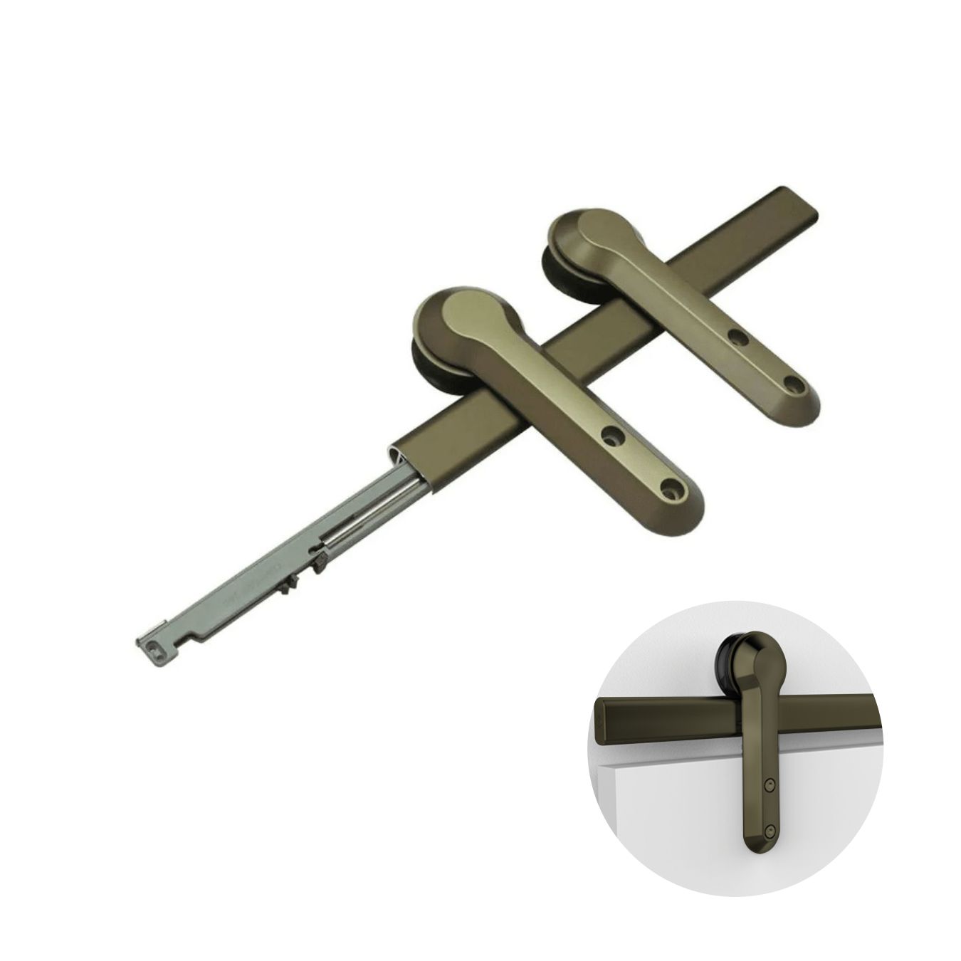 Sistema Evo Cor Titânio Para Portas de Correr de 40 A 60 Kg Trilh