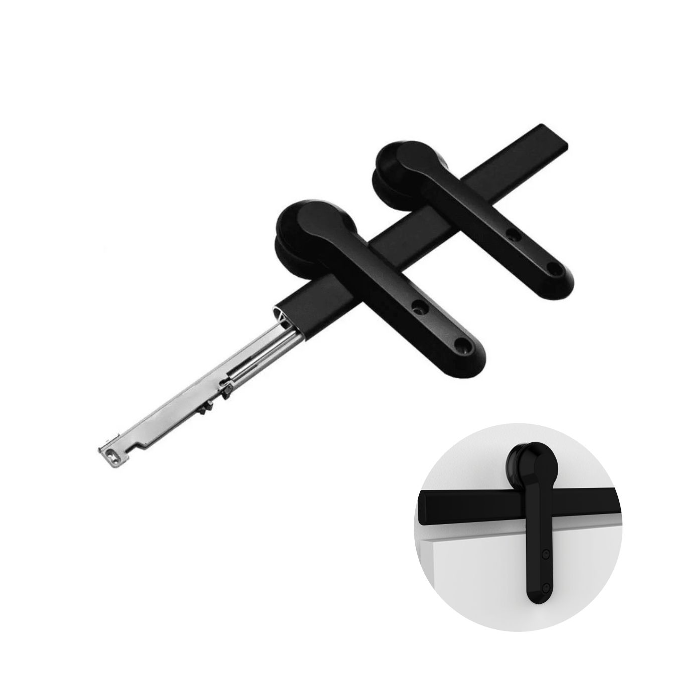 Sistema Evo Cor Titânio Para Portas de Correr de 40 A 60 Kg Trilh