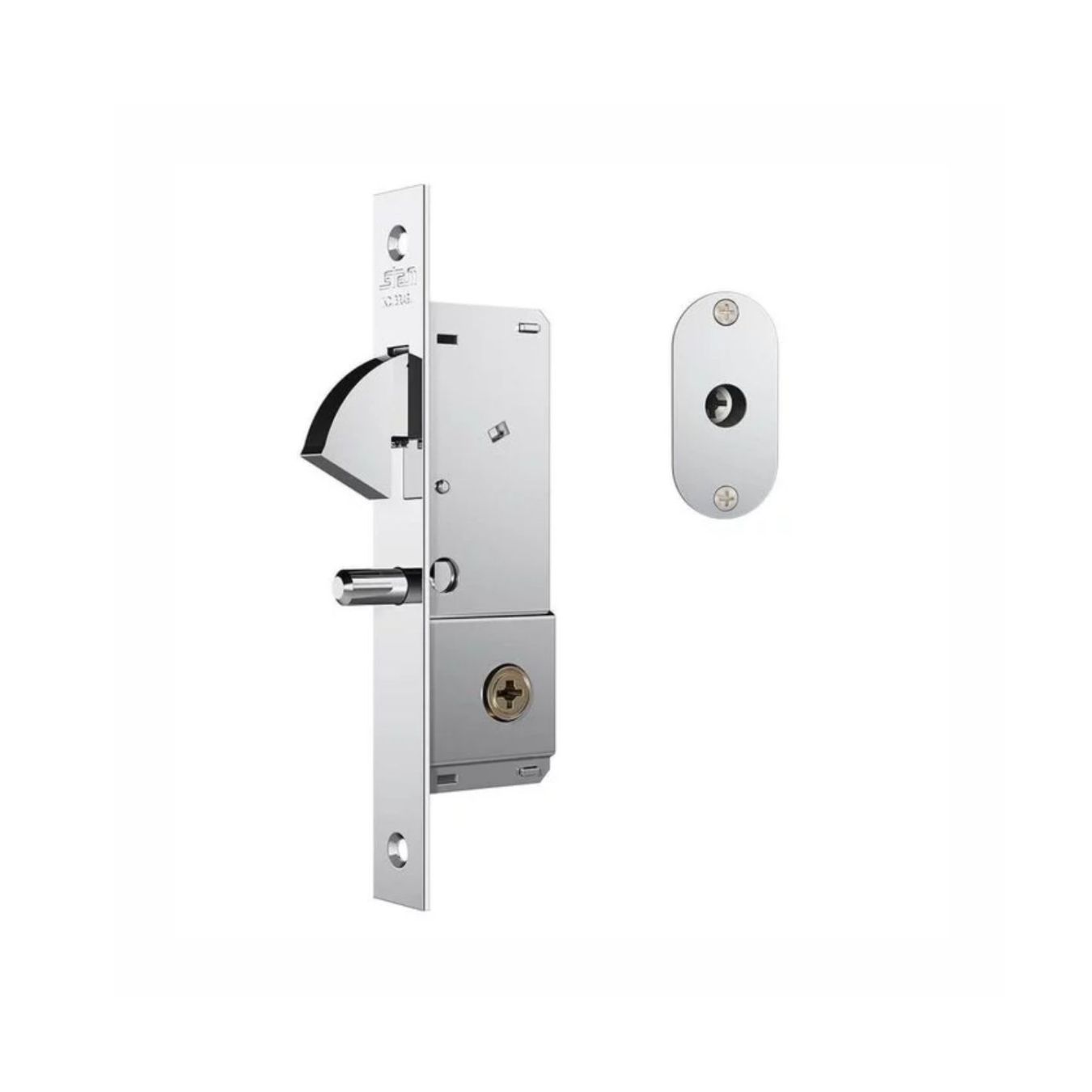 Fechadura Tetra Em Inox Para Porta Pivotante de Correr 1940 Stam