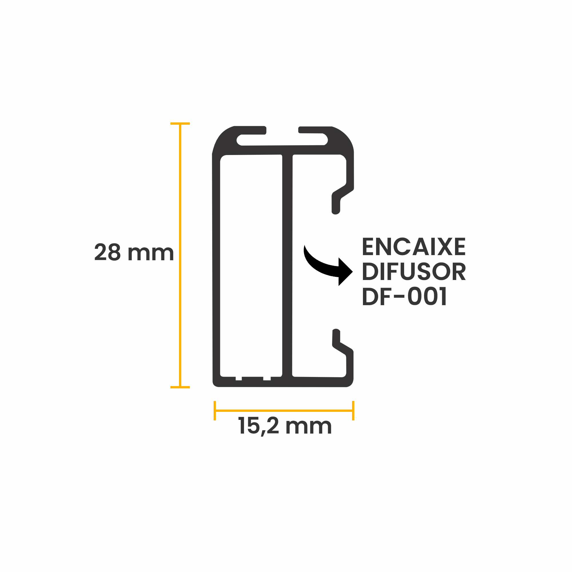Perfil Cabideiro Cintre Supra Natural Rm369 Rometal