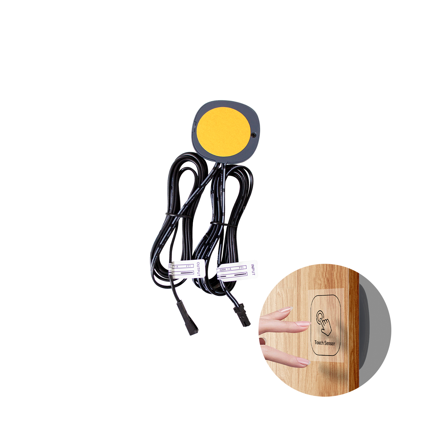 Sensor de Toque Cinza Touch Mdf Granito Led Liga E Desliga Led Li