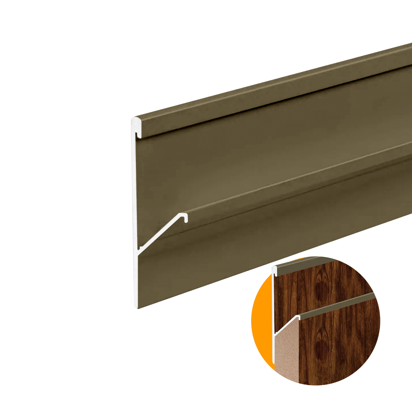 Perfil Puxador Cava Bronze de 15 Mm 0202 Dmt | Mark Ferragens